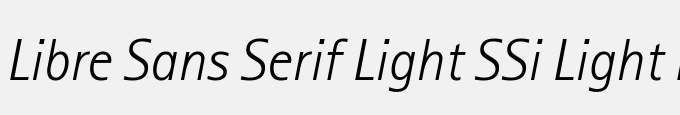 Libre Sans Serif Light SSi Light Italic